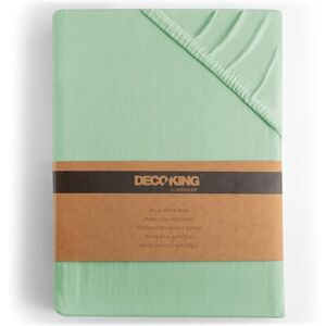 DecoKing Hoeslaken 200x220-220x240 cm 100% Gekamd Katoen Jersey Zacht 200x220cm 220x240cm Munt Amber DecoKing Hoeslaken 200x220-220x240 cm 100% Gekamd Katoen Jersey Zacht 200x220cm 220x240cm Munt Amber