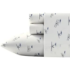 Eddie Bauer Home Percale Collectie Sheet Set 100% katoen, Crisp & Cool, Lichtgewicht & Vochtafvoerend beddengoed, koningin, zeevliegtuigen Eddie Bauer Home Percale Collectie Sheet Set 100% katoen, Crisp & Cool, Lichtgewicht & Vochtafvoerend beddengoed, koningin, zeevliegtuigen