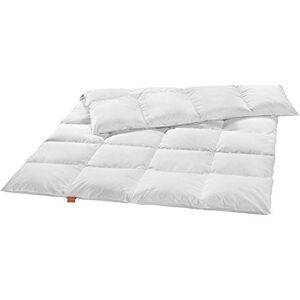 sleepling 196294 Baby donsdeken, licht zomerdekbed, nieuw wit dons (90%) en veren (10%), Made in EU, downpass, Ökotex donsbatist, 60 graden wasbaar, 100 x 135 cm, wit