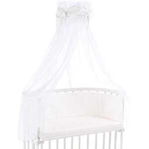 babybay Himmel Organic Cotton met strik passend voor de modellen Original, Maxi, Boxspring, Comfort, Comfort Plus en Midi, witte glittersterren zilver babybay Himmel Organic Cotton met strik passend voor de modellen Original, Maxi, Boxspring, Comfort, Comfort Plus en Midi, witte glittersterren zilver