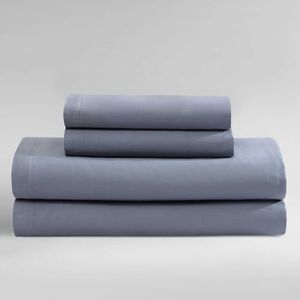 Calvin Queen Bed Sheets, 100% Organic Cotton Sateen Bedding Set with Deep Pockets, 300-Thread Count Silky Bedding Essentials (Organic Earth Dusk Blue, Queen) Calvin Queen Bed Sheets, 100% Organic Cotton Sateen Bedding Set with Deep Pockets, 300-Thread Count Silky Bedding Essentials (Organic Earth Dusk Blue, Queen)
