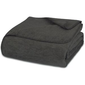 Glart Knuffeldeken deken 130 x 170 cm bank, zachte en warme wollen deken extra pluizig als bankdeken, effen antraciet Glart Knuffeldeken deken 130 x 170 cm bank, zachte en warme wollen deken extra pluizig als bankdeken, effen antraciet