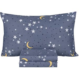 Scientific Sleep Moon & Stars Jongens Meisjes 100% Katoen 3-delige Twin Lakenset Kids Peuter Tiener, Flat Sheet & Hoeslaken & Kussensloop Kinderen Beddengoed Set Scientific Sleep Moon & Stars Jongens Meisjes 100% Katoen 3-delige Twin Lakenset Kids Peuter Tiener, Flat Sheet & Hoeslaken & Kussensloop Kinderen Beddengoed Set