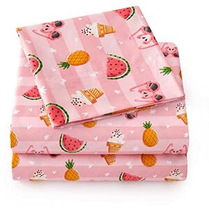 Sweet Home Collection 1500 Supreme Kids Lakencollectie Twin XL lakens lakens kinderen beddengoed sets voor meisjes, jongens, peuters met extra lange pasvorm, plat en kussensloop, Twin XL, zomerplezier roze Sweet Home Collection 1500 Supreme Kids Lakencollectie Twin XL lakens lakens kinderen beddengoed sets voor meisjes, jongens, peuters met extra lange pasvorm, plat en kussensloop, Twin XL, zomerplezier roze
