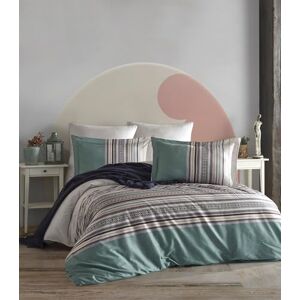 Nuit Des Rêves 100% Ranforce Single Quilt Cover Set, 135 x 200 cm, Groen/Wit & Bruin/Beige Machine Wasbaar, Button & Envelope Sluiting Gezellig & Stijlvol Beddengoed Nuit Des Rêves 100% Ranforce Single Quilt Cover Set, 135 x 200 cm, Groen/Wit & Bruin/Beige Machine Wasbaar, Button & Envelope Sluiting Gezellig & Stijlvol Beddengoed