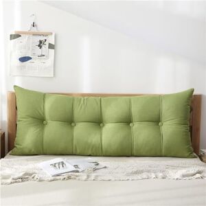 LINRIYOU Driehoekig Leeskussenbed Backstest Groot Bolster Kussen Hoofdeinde Wig Kussen Met Twee Afneembare Rolkussens Voor Nek En Lumbale Ondersteuning(180cm/70.9in,Green)