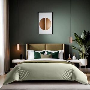 Nuit Des Rêves Premium Ranforce Single Quilt Cover (135 x 200 cm), 100% katoen, groen, knoopsluiting, 155 draadcount machinewasbaar op 30 °C, zacht en duurzaam Nuit Des Rêves Premium Ranforce Single Quilt Cover (135 x 200 cm), 100% katoen, groen, knoopsluiting, 155 draadcount machinewasbaar op 30 °C, zacht en duurzaam