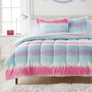 dream FACTORY Easy-Wash superzacht microvezel dekbed beddengoed, polyester, paars meerdere tie-dye strepen, Twin dream FACTORY Easy-Wash superzacht microvezel dekbed beddengoed, polyester, paars meerdere tie-dye strepen, Twin