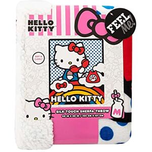 Northwest Hello Kitty Silk Touch Sherpa Gooi Deken, 101,6 x 127 cm, op de telefoon Northwest Hello Kitty Silk Touch Sherpa Gooi Deken, 101,6 x 127 cm, op de telefoon