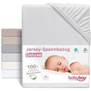 babybay Jersey hoeslaken Deluxe met membraan geschikt voor model Original, zachtgrijs babybay Jersey hoeslaken Deluxe met membraan geschikt voor model Original, zachtgrijs