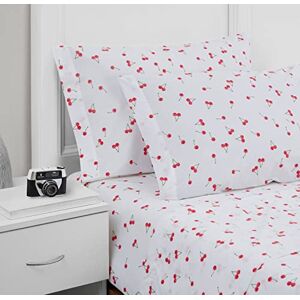 Poppy & Fritz Twin Lakens, Katoen Percale Beddengoed Set, Crisp & Cool, Lichtgewicht Home Decor (Kersen, Twin) Poppy & Fritz Twin Lakens, Katoen Percale Beddengoed Set, Crisp & Cool, Lichtgewicht Home Decor (Kersen, Twin)