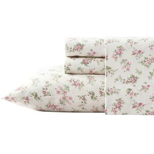 Laura Ashley katoenen flanellen beddengoedset - Roze/Crème - Beddengoed Laura Ashley katoenen flanellen beddengoedset - Roze/Crème - Beddengoed