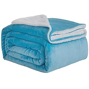 Good Nite Deken 230 x 270 cm omkeerbare Sherpa fleece deken pluizige polyester deken zachte en warme beddekens voor thuis en reizen (blauw, super kinging) Good Nite Deken 230 x 270 cm omkeerbare Sherpa fleece deken pluizige polyester deken zachte en warme beddekens voor thuis en reizen (blauw, super kinging)
