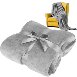 Teesa Fleece deken - Grijs 200x220cm - Deken Teesa Fleece deken - Grijs 200x220cm - Deken