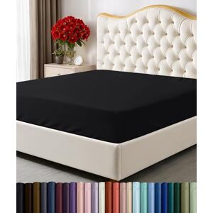 Utopia Bedding Queensize hoeslaken, onderlaken, grote hoekhoogte, zachte microvezel, bestand tegen krimpen en vervagen, onderhoudsvriendelijk, 1 hoeslaken (zwart) Utopia Bedding Queensize hoeslaken, onderlaken, grote hoekhoogte, zachte microvezel, bestand tegen krimpen en vervagen, onderhoudsvriendelijk, 1 hoeslaken (zwart)