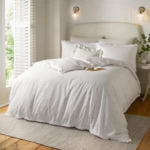furn. Wylder Nature Tilly dekbedovertrekset 100% getrommeld katoen, minimaal ruches beddengoed met elegante bies (wit super king) furn. Wylder Nature Tilly dekbedovertrekset 100% getrommeld katoen, minimaal ruches beddengoed met elegante bies (wit super king)