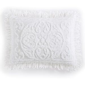 Beatrice Home Fashions Medaillon Chenille Sprei, Standaard Sham, Wit Beatrice Home Fashions Medaillon Chenille Sprei, Standaard Sham, Wit