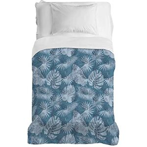 PENSIERI DELICATI Sprei 170 x 280 cm, voor eenpersoonsbed, 100% piqué-katoen, ideaal als sprei of sprei voor eenpersoonsbed, patroon Tropical Petrol, 100% Made in Italy PENSIERI DELICATI Sprei 170 x 280 cm, voor eenpersoonsbed, 100% piqué-katoen, ideaal als sprei of sprei voor eenpersoonsbed, patroon Tropical Petrol, 100% Made in Italy
