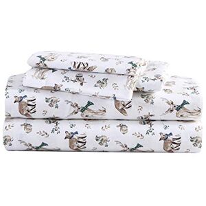 Eddie Bauer Volledige lakenset, warm, ademend katoenen flanellen beddengoed met diepe zakken, geborsteld voor extra zachtheid, gezellige huisdecoratie, Oeko-Tex gecertificeerd (Woodland Friends, Eddie Bauer Volledige lakenset, warm, ademend katoenen flanellen beddengoed met diepe zakken, geborsteld voor extra zachtheid, gezellige huisdecoratie, Oeko-Tex gecertificeerd (Woodland Friends,