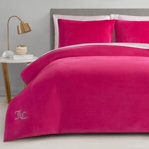 Juicy Couture Hot Pink Velours Full/Queen Trooster Set 3 Stuk Luxe Beddengoed Ensemble Juicy Couture Hot Pink Velours Full/Queen Trooster Set 3 Stuk Luxe Beddengoed Ensemble