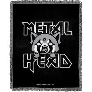 Northwest Geweven Jacquard Gooi Deken, 46" x 60", Aggretsuko Metalen Hoofd Northwest Geweven Jacquard Gooi Deken, 46" x 60", Aggretsuko Metalen Hoofd