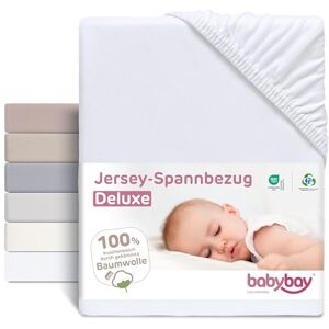 babybay Jersey hoeslaken Deluxe geschikt voor het model matras kinderbed-ombouwset origineel en Maxi, wit, 140 x 89 cm (1 verpakking) babybay Jersey hoeslaken Deluxe geschikt voor het model matras kinderbed-ombouwset origineel en Maxi, wit, 140 x 89 cm (1 verpakking)