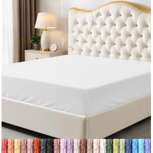 Utopia Bedding Hoeslaken voor king size-bed, onderlaken, ruime hoekhoogte, zachte microvezel, onderhoudsvriendelijk, enkel 1 hoeslaken (wit) Utopia Bedding Hoeslaken voor king size-bed, onderlaken, ruime hoekhoogte, zachte microvezel, onderhoudsvriendelijk, enkel 1 hoeslaken (wit)