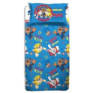 hermet Paw Patrol Eenpersoons beddengoedset voor eenpersoonsbed, bedlaken, hoeslaken, kussensloop, blauw, 100% katoen, officieel product hermet Paw Patrol Eenpersoons beddengoedset voor eenpersoonsbed, bedlaken, hoeslaken, kussensloop, blauw, 100% katoen, officieel product