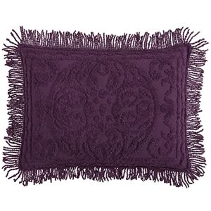 Beatrice Home Fashions Chenille Sprei, Aubergine, Standaard Sham Beatrice Home Fashions Chenille Sprei, Aubergine, Standaard Sham