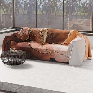 PETTI Artigiani Italiani Sprei voor tweepersoonsbed, lente en zomer, lichte deken voor tweepersoonsbed, laken, marmer taupe, 100% Made in Italy PETTI Artigiani Italiani Sprei voor tweepersoonsbed, lente en zomer, lichte deken voor tweepersoonsbed, laken, marmer taupe, 100% Made in Italy
