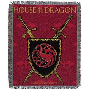 Northwest Huis van de Draak Geweven Tapijt Gooi Deken, 48 "x 60", Denk aan Bloed Northwest Huis van de Draak Geweven Tapijt Gooi Deken, 48 "x 60", Denk aan Bloed