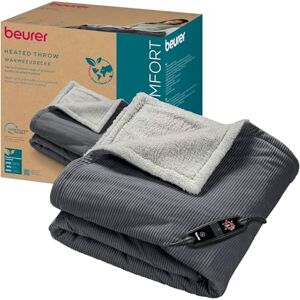 Beurer HD 80 Corduroy elektrische deken, behaaglijke warmtedeken met 6 temperatuurniveaus, gerecyclede materialen, met automatische uitschakeling en veiligheidssysteem, knuffeldeken van trendy, zachte Beurer HD 80 Corduroy elektrische deken, behaaglijke warmtedeken met 6 temperatuurniveaus, gerecyclede materialen, met automatische uitschakeling en veiligheidssysteem, knuffeldeken van trendy, zachte