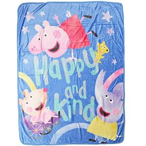 Northwest Peppa Pig Silk Touch Gooi Deken, 46" x 60", Happy Peppa Northwest Peppa Pig Silk Touch Gooi Deken, 46" x 60", Happy Peppa