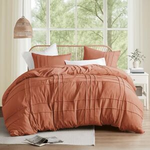Comfort Spaces Clay Cal King Size Dekbedset 3-delige Pintuck geplooide beddengoedsets, alle seizoenen lichtgewicht, extra zachtheid voorgewassen microvezel bedset, Shams Comfort Spaces Clay Cal King Size Dekbedset 3-delige Pintuck geplooide beddengoedsets, alle seizoenen lichtgewicht, extra zachtheid voorgewassen microvezel bedset, Shams