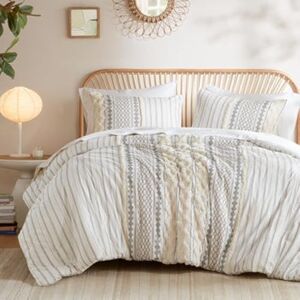 INK+IVY Beddengoedset voor alle seizoenen, bijpassende shams, katoen, ivoor, F/Q dekbed INK+IVY Beddengoedset voor alle seizoenen, bijpassende shams, katoen, ivoor, F/Q dekbed