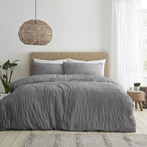 Catherine Lansfield Natuurlijk Seersucker Duvet Cover Set - SINGLE Catherine Lansfield Natuurlijk Seersucker Duvet Cover Set - SINGLE