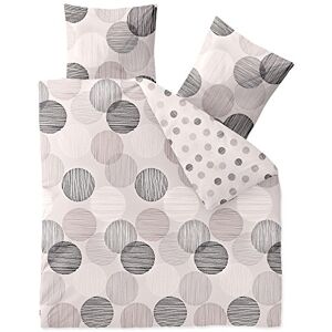 CelinaTex Touchme flanellen beddengoed, 200 x 200 cm, 3-delig katoenen dekbedovertrek, Filia stippen, beige, wit, grijs, antraciet CelinaTex Touchme flanellen beddengoed, 200 x 200 cm, 3-delig katoenen dekbedovertrek, Filia stippen, beige, wit, grijs, antraciet