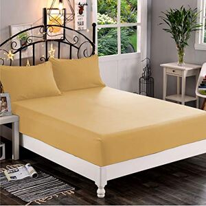 Elegant Comfort 1500 Premium hotelkwaliteit hoeslaken van de zachtste kwaliteit microvezel, diepe zak tot 40,6 cm, kreukbestendig en de kleur vervaagt niet, ruim eenpersoons, kameel- en goudkleurig Elegant Comfort 1500 Premium hotelkwaliteit hoeslaken van de zachtste kwaliteit microvezel, diepe zak tot 40,6 cm, kreukbestendig en de kleur vervaagt niet, ruim eenpersoons, kameel- en goudkleurig