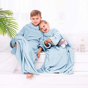 DecoKing Kiddo Kinderdeken met mouwen, 90 x 105 cm, lichtblauw, microvezel, tv-deken, knuffeldeken, zachte fleecedeken DecoKing Kiddo Kinderdeken met mouwen, 90 x 105 cm, lichtblauw, microvezel, tv-deken, knuffeldeken, zachte fleecedeken