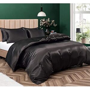 P Pothuiny 5 stuks satijnen dekbedovertrek volledig/queensize set, luxe zijdeachtig als zwart dekbedovertrek beddengoed set met ritssluiting, 1 dekbedovertrek + 4 kussenslopen (geen dekbed) P Pothuiny 5 stuks satijnen dekbedovertrek volledig/queensize set, luxe zijdeachtig als zwart dekbedovertrek beddengoed set met ritssluiting, 1 dekbedovertrek + 4 kussenslopen (geen dekbed)