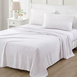 Martha Stewart Ultra zacht geborsteld en gewassen microvezel 4-delige lakenset, gemakkelijk te onderhouden, comfortabel beddengoed met extra hoog, 1 plat laken, 1 hoeslaken, 2 standaard kussenslopen Martha Stewart Ultra zacht geborsteld en gewassen microvezel 4-delige lakenset, gemakkelijk te onderhouden, comfortabel beddengoed met extra hoog, 1 plat laken, 1 hoeslaken, 2 standaard kussenslopen