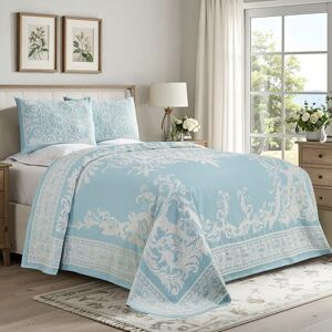 Superior Ada Aqua Koning Katoen Polyester Bedspread Superior Ada Aqua Koning Katoen Polyester Bedspread