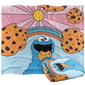 LOGOVISION Sesam Street Cookie Monster Sunrise Officieel gelicenseerde Silky Touch Super Zachte Sprei Deken 152 x 127 cm LOGOVISION Sesam Street Cookie Monster Sunrise Officieel gelicenseerde Silky Touch Super Zachte Sprei Deken 152 x 127 cm