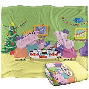 LOGOVISION Peppa Pig deken 152 x 127 cm kerstdiner Silky Touch super zachte deken LOGOVISION Peppa Pig deken 152 x 127 cm kerstdiner Silky Touch super zachte deken