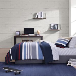 Nautica 100 procent katoen gezellig en zacht, duurzaam en ademend gestreept omkeerbaar dekbed bijpassende glans, 2-delige beddengoed set, marine/kaki, Twin Nautica 100 procent katoen gezellig en zacht, duurzaam en ademend gestreept omkeerbaar dekbed bijpassende glans, 2-delige beddengoed set, marine/kaki, Twin