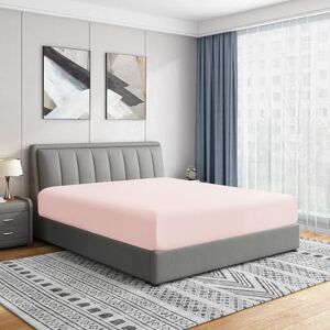 Cathay Home Luxe kreuk- en vervagingsbestendig dubbel geborsteld ultrazachte microvezel 35,5 cm standaard zak enkel hoeslaken, Blush, kingsize Cathay Home Luxe kreuk- en vervagingsbestendig dubbel geborsteld ultrazachte microvezel 35,5 cm standaard zak enkel hoeslaken, Blush, kingsize