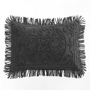 Beatrice Home Fashions Sprei, Chenille, Houtskool, Standaard Sham Beatrice Home Fashions Sprei, Chenille, Houtskool, Standaard Sham