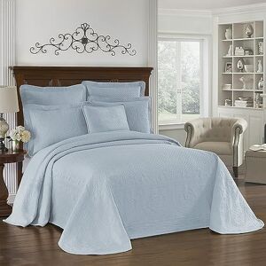 Historic Charleston King Charles Beddengoed Coverlet Sprei, Luxe, Reliëf, Matelasse, 100% Katoen, Queen, Blauw Historic Charleston King Charles Beddengoed Coverlet Sprei, Luxe, Reliëf, Matelasse, 100% Katoen, Queen, Blauw