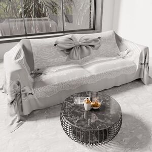 PETTI Artigiani Italiani Sprei voor tweepersoonsbed voor lente en zomer, lichte deken voor tweepersoonsbed, laken, grijze strik, 100% Made in Italy PETTI Artigiani Italiani Sprei voor tweepersoonsbed voor lente en zomer, lichte deken voor tweepersoonsbed, laken, grijze strik, 100% Made in Italy