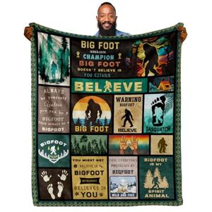 Touchbetter BlaHoo Bigfoot Geschenken Sherpa Gooi Deken, Ultra Zachte Big Foot Sasquatch Geschenken Flanellen Dekens, Dubbellaagse Stof Warme Dekens, Grappige Bigfoot Geschenken voor Vrouwen 60" X 50 Touchbetter BlaHoo Bigfoot Geschenken Sherpa Gooi Deken, Ultra Zachte Big Foot Sasquatch Geschenken Flanellen Dekens, Dubbellaagse Stof Warme Dekens, Grappige Bigfoot Geschenken voor Vrouwen 60" X 50